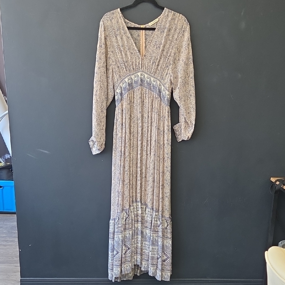 Ulla Johnson Beige and Gray Maxi Dress
